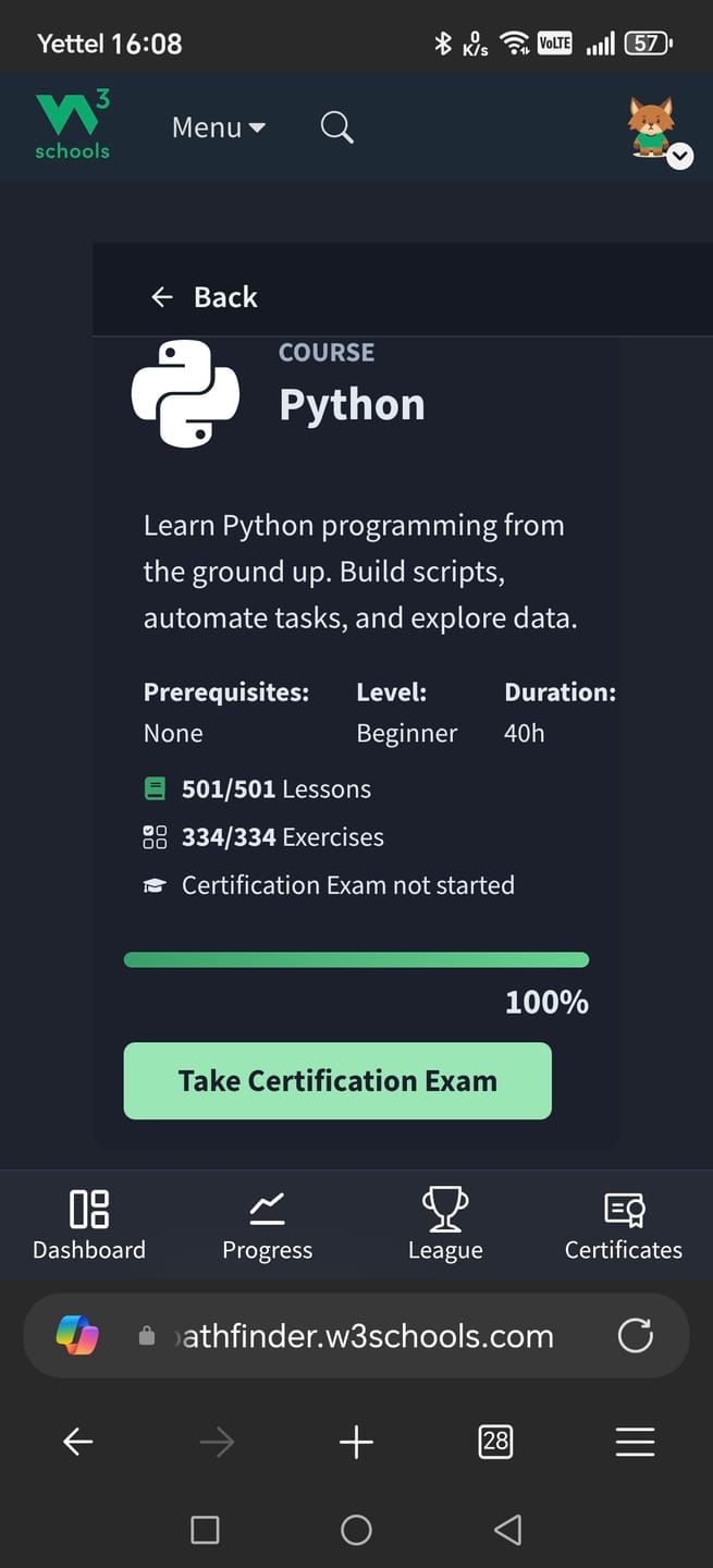 Customer photo review of Python Certification Course