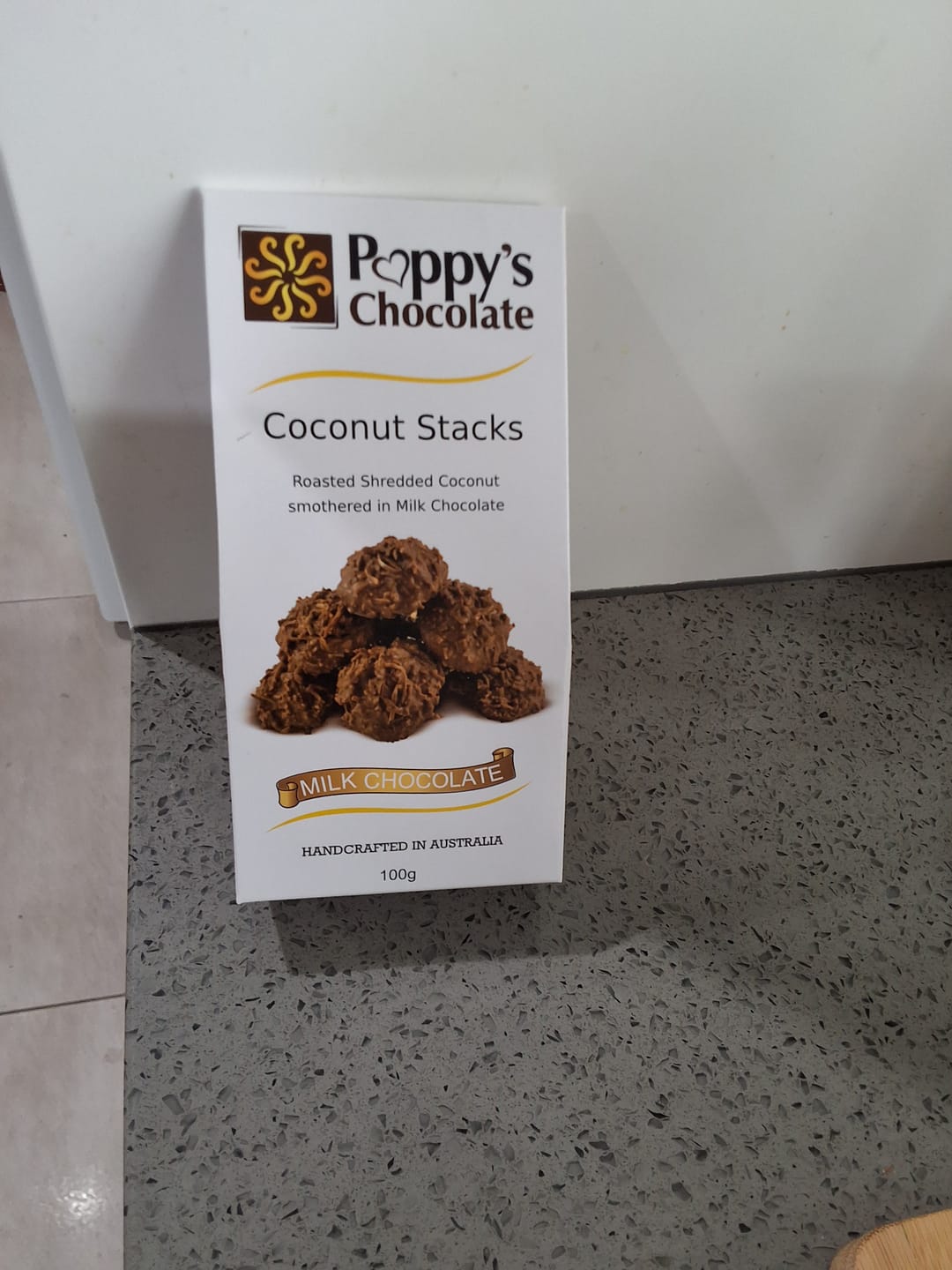 Customer photo review of Milk Chocolate Coconut Stacks 100g