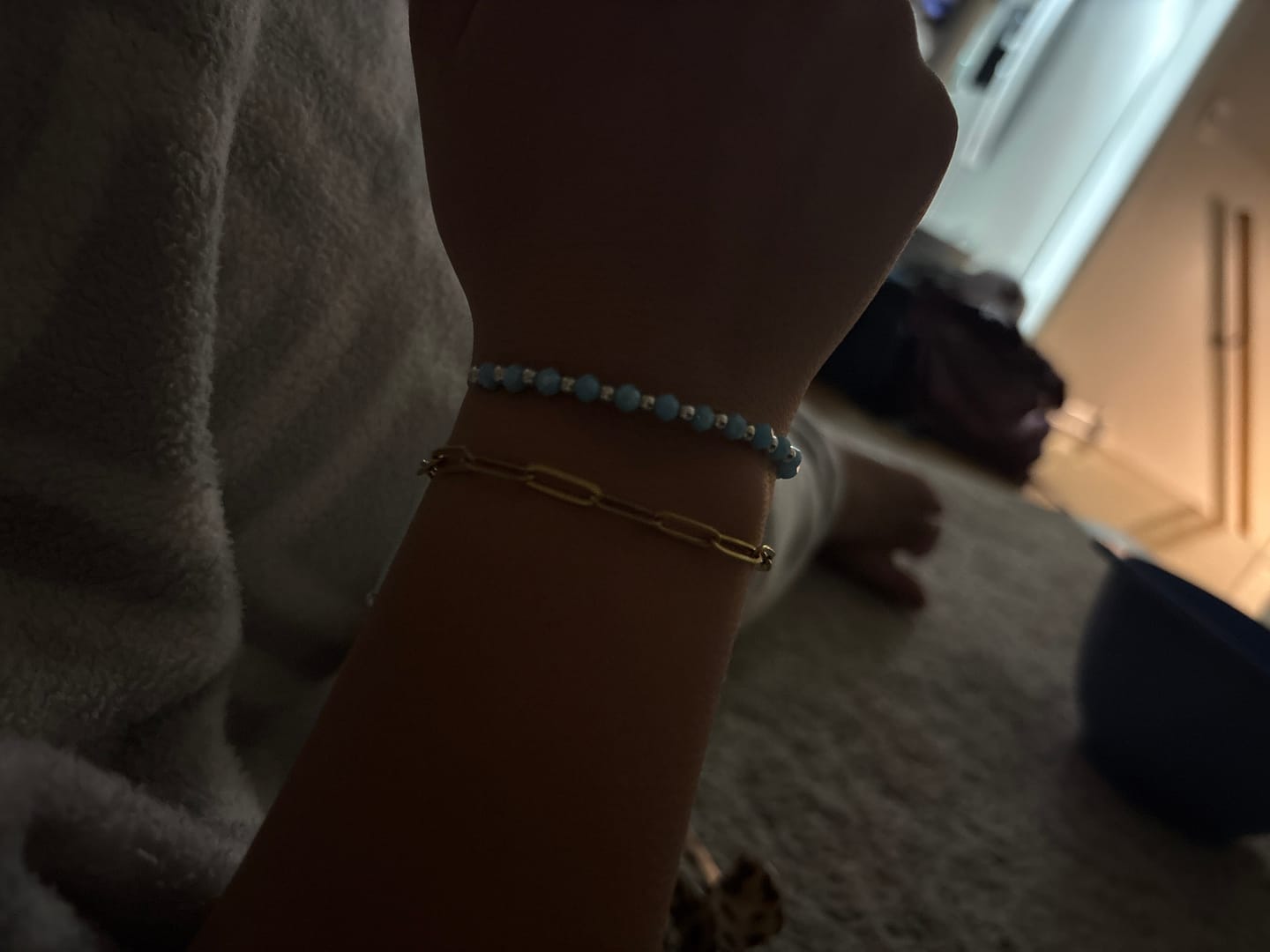 Customer photo review of Paperclip Gold Bracelet