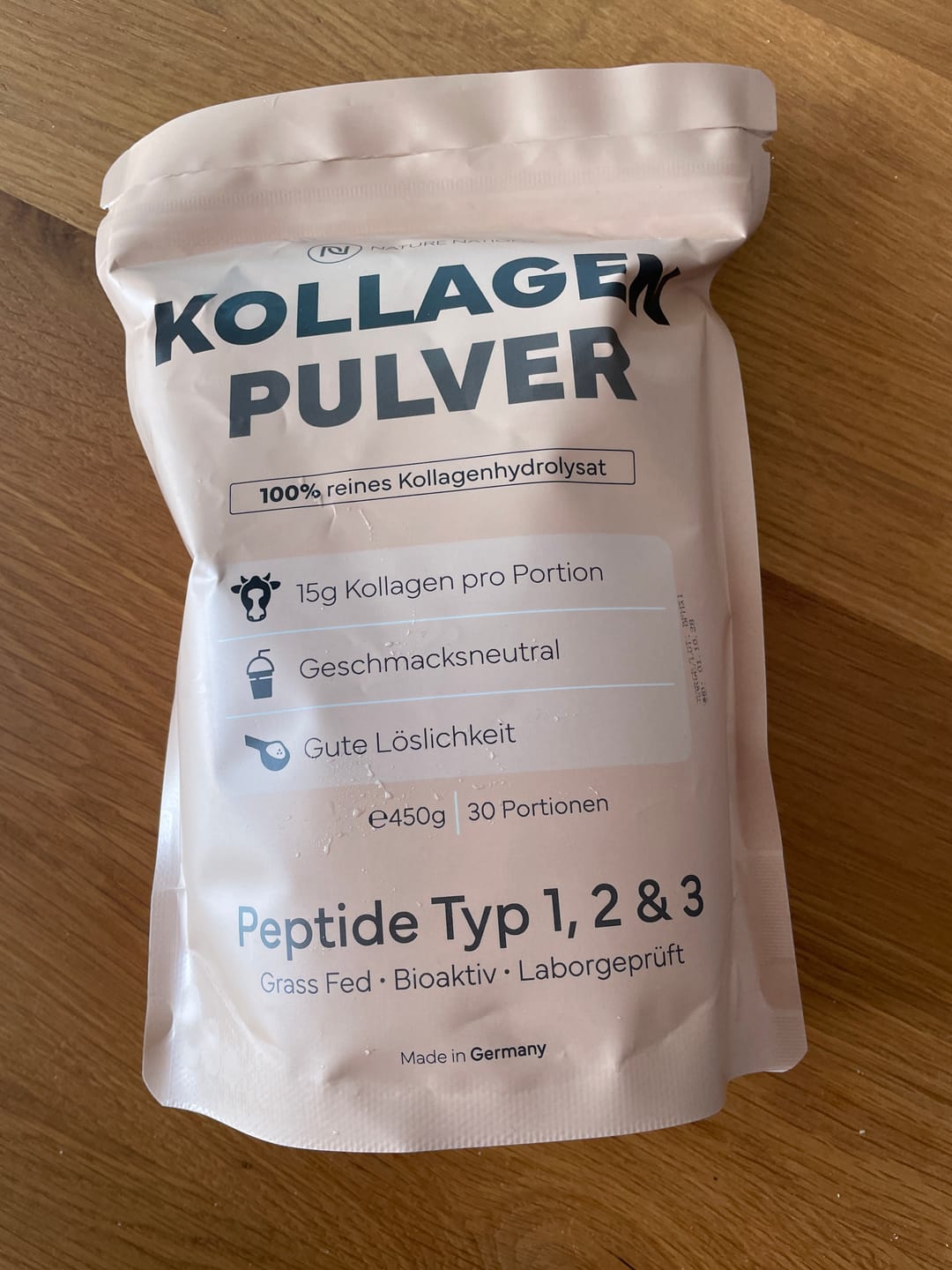 Customer photo review of Kollagen Pulver Hydrolysat, 450g - 100% Peptide Typ I, II & III, geschmacksneutral & leicht löslich
