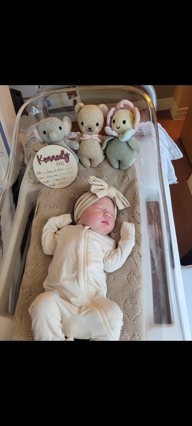 Customer photo review of Baby Name Announcement Sign with Stats