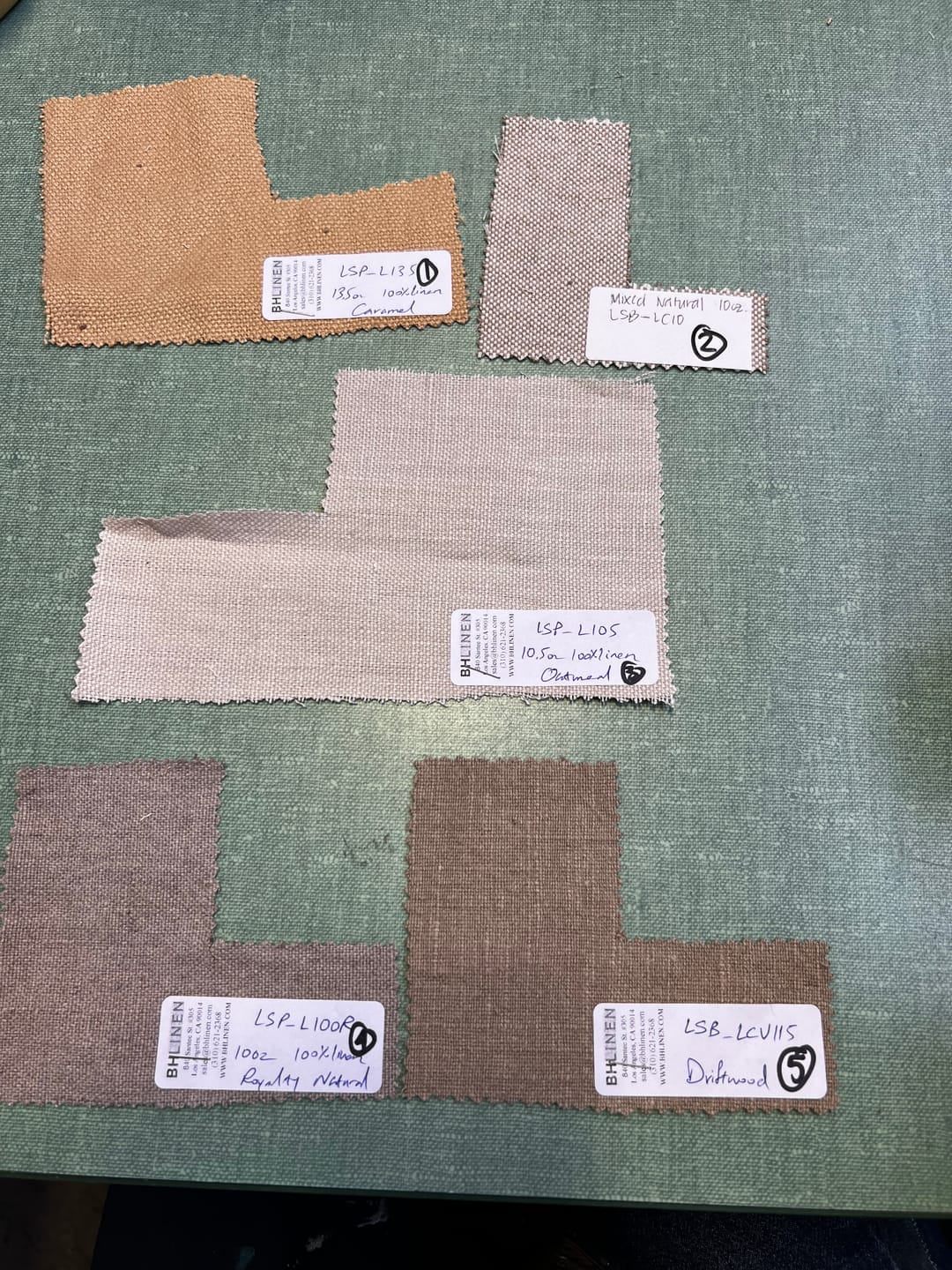Customer photo review of (Swatch) Linen/Cotton Blend Fabric [LSB-LC00]