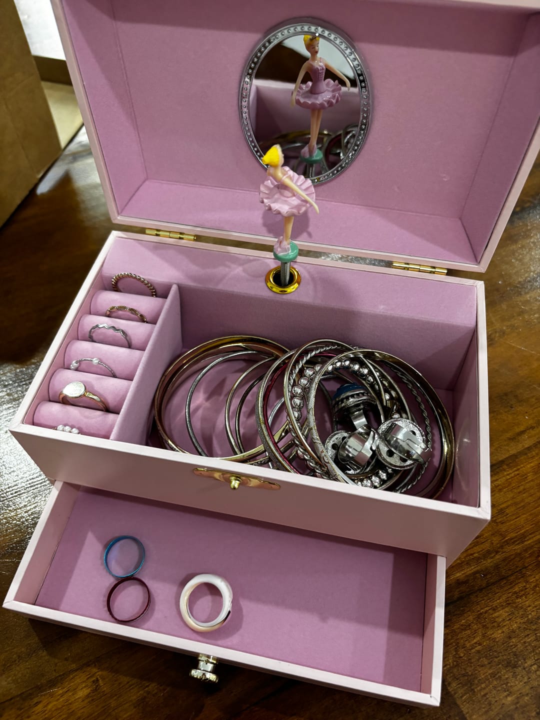 Customer photo review of Personalised Music Ballerina Jewellery Box PINK | Kids Jewellery Box