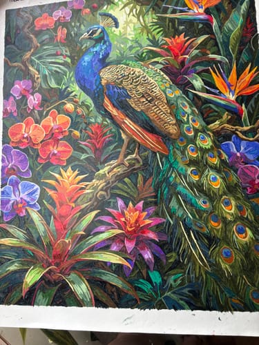 Customer photo review of Tropical Peacock Paradise (80 Colors)