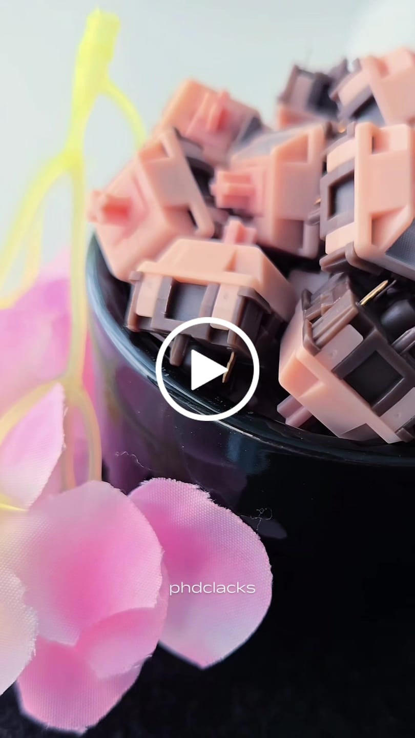 Customer video review of HMX DIRTY PINK Linear Switch FACTORY LUBED (10PCS)