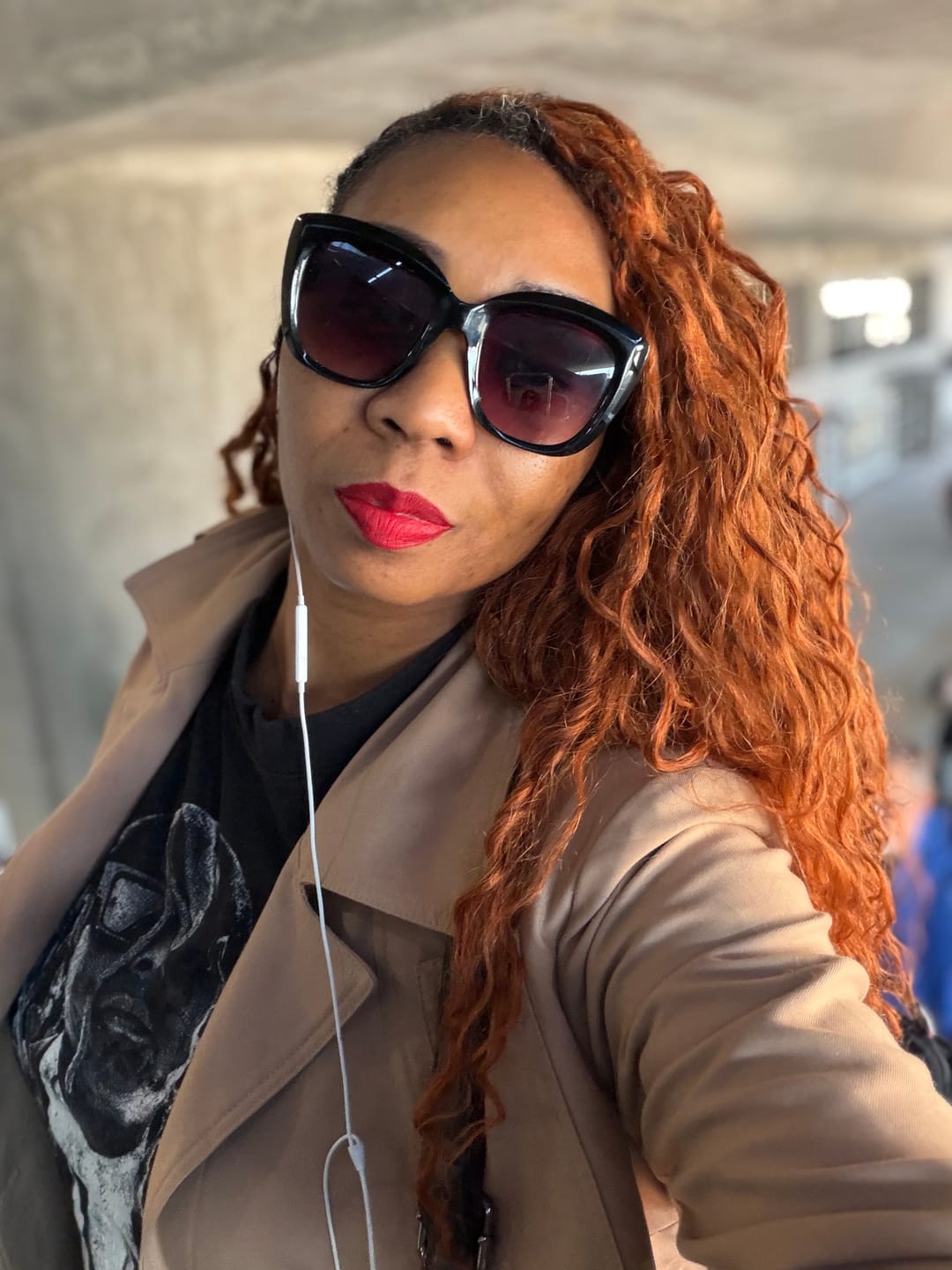 Customer photo review of Copper Color Deep Wave Human Crochet Hair