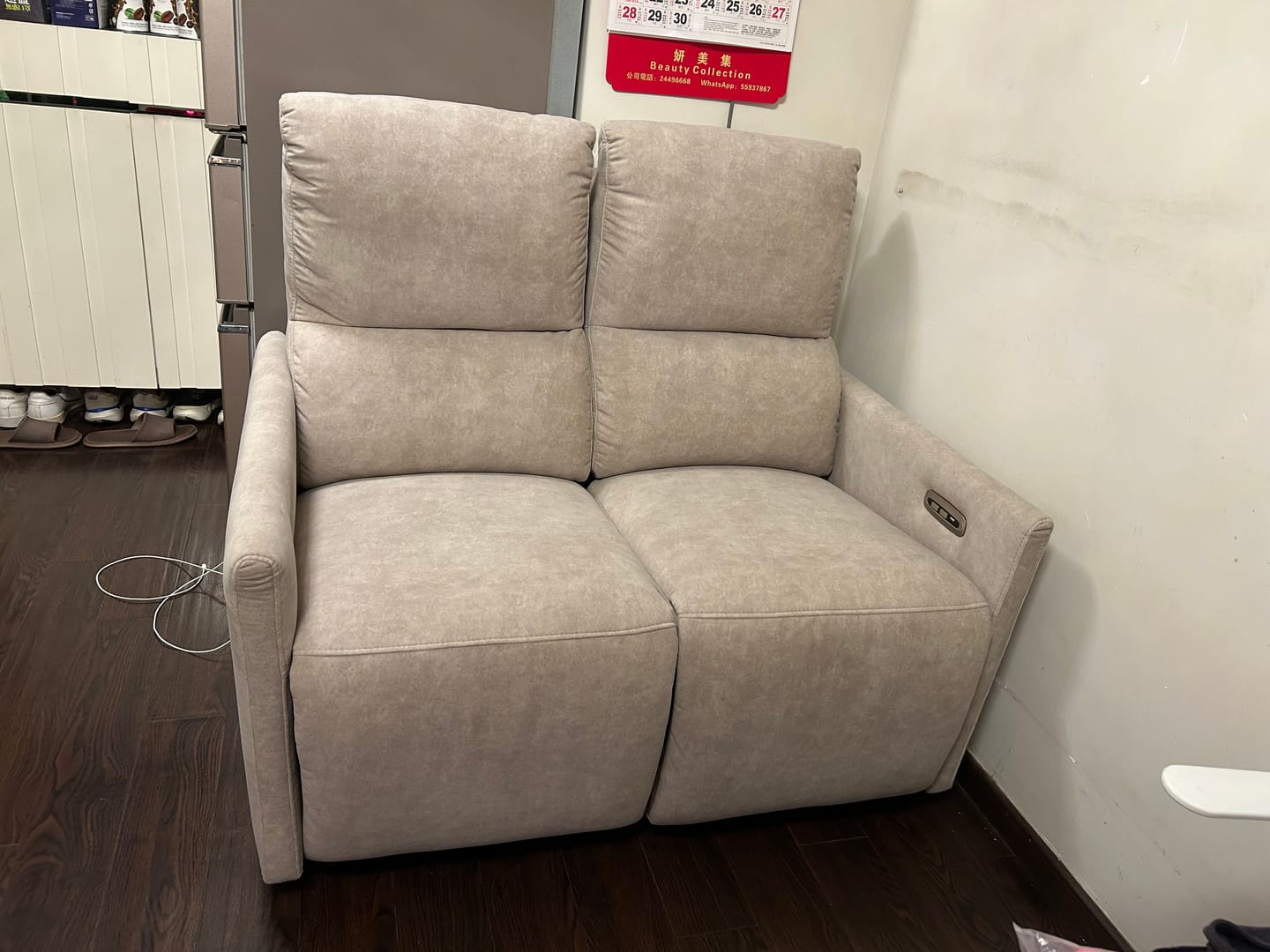 Customer photo review of I307零靠牆2電動儲物梳化 |  空間大師：突破極限 114cm，