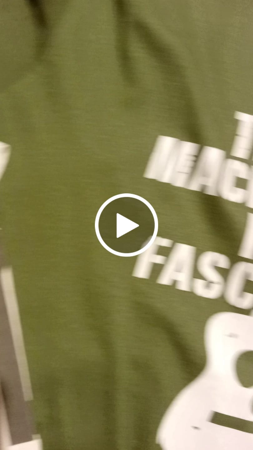 Customer video review of This Machine Kills Fascists T Shirt