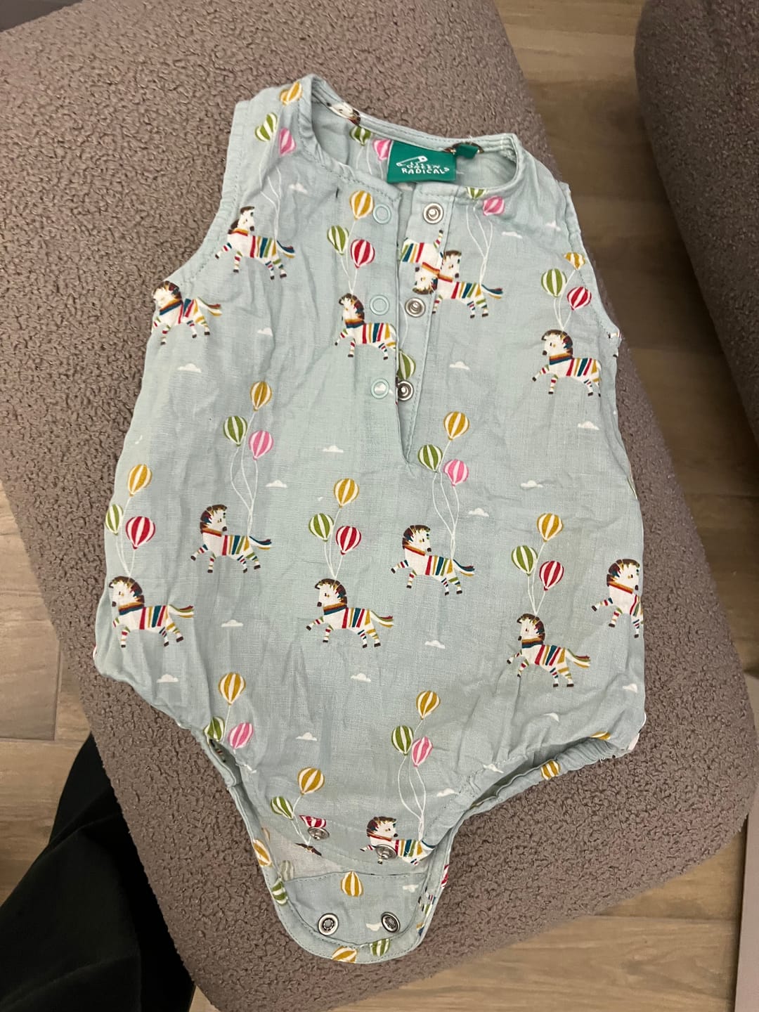 Customer photo review of Wild Horses Organic Sleeveless Baby Bubble Body