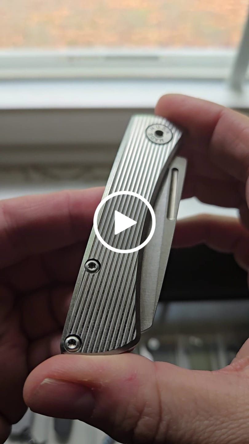 Customer video review of ABW Slip Joint 2.25" – Straight Milled Titanium, MagnaCut Stonewash Wharncliffe – Made in USA