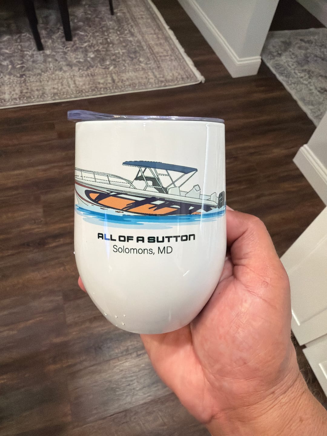 Customer photo review of Custom Wine Tumblers