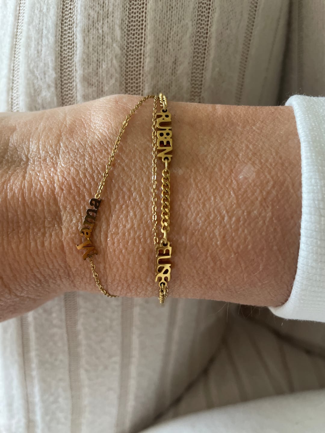 Customer photo review of Gepersonaliseerde armband met naam