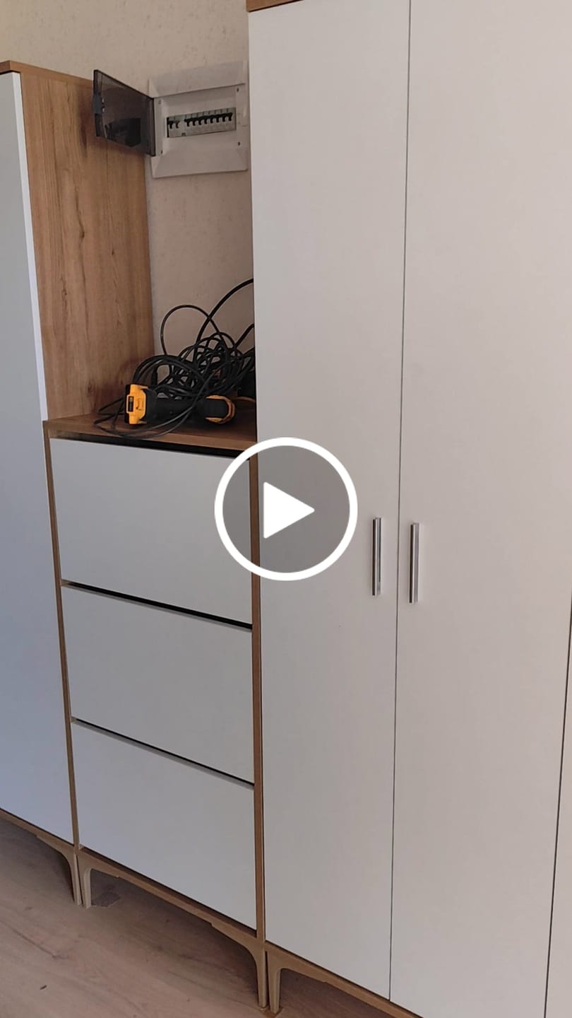 Customer video review of Rani EA116 Ayakkabılık Portmanto 7 Raflı Çok Amaçlı Dolap Sepet Ceviz - Beyaz