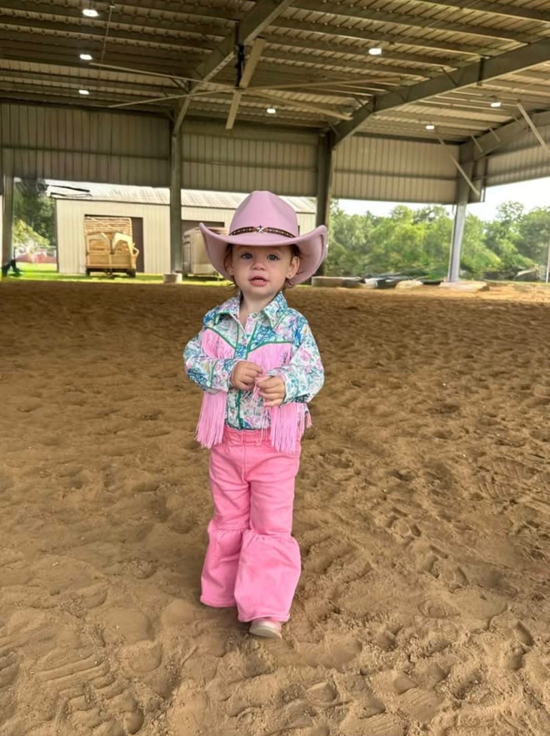 Customer photo review of Floral Frontier LS Pearl Snap Shirt, (2T-5T)