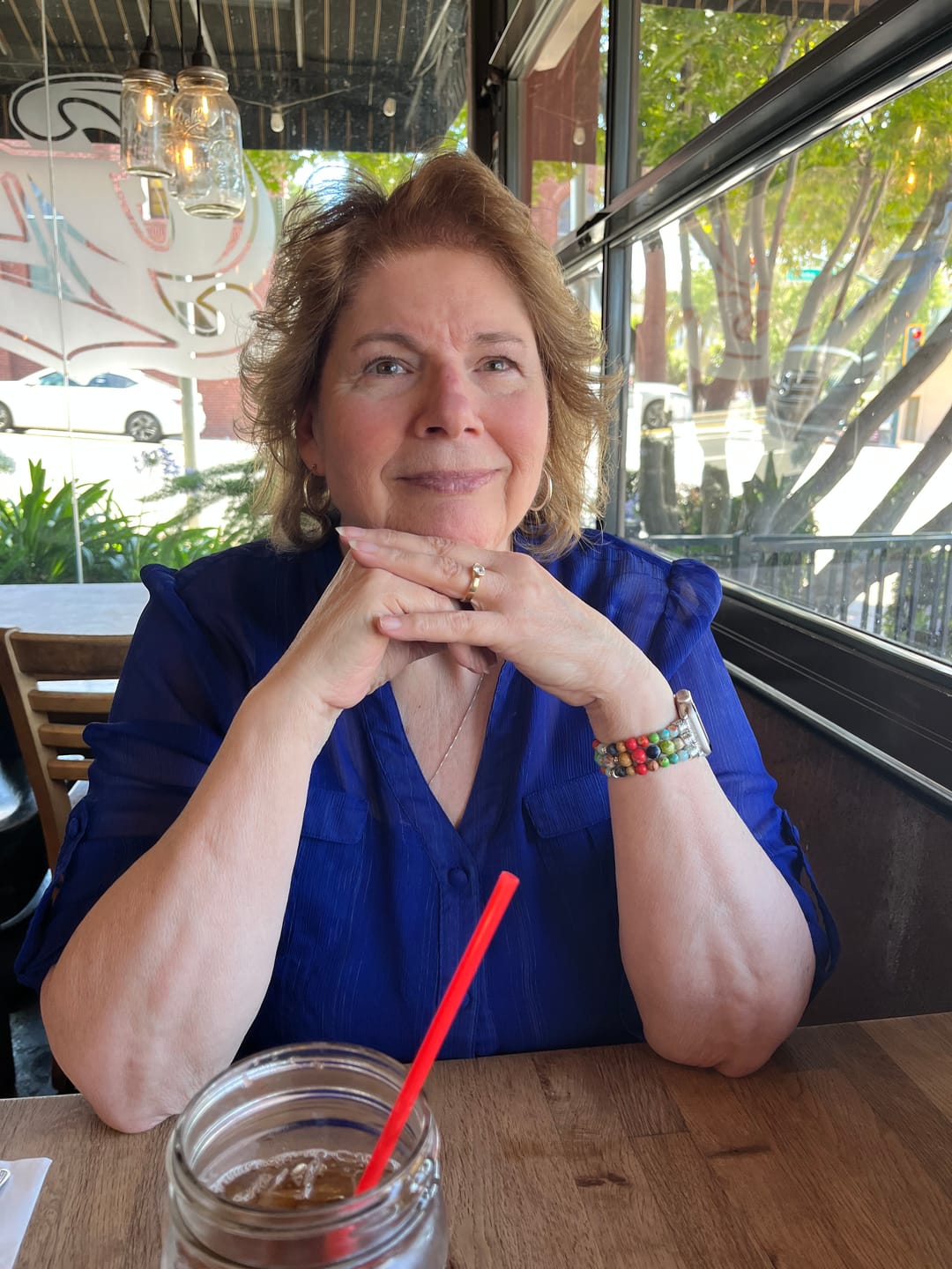 Customer photo review of Vibrant Chakra Stretch Apple Watch Strap