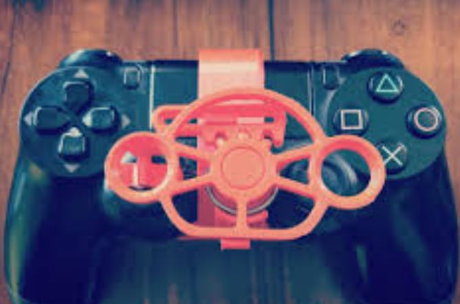 Customer photo review of Mini Steering Wheel for Xbox