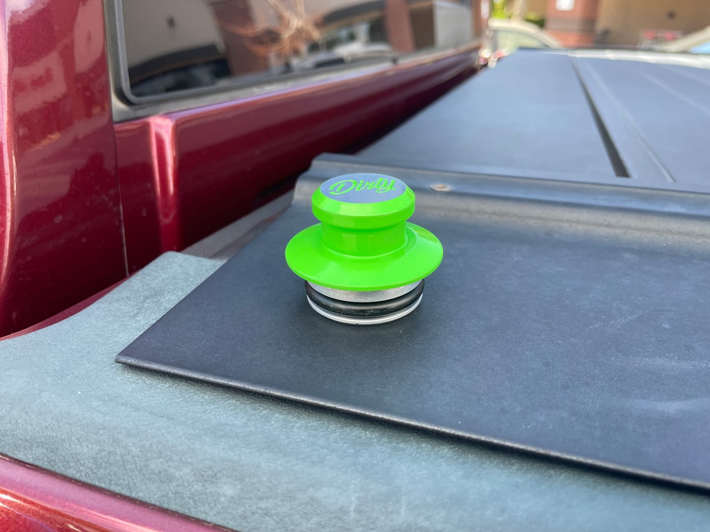 Customer photo review of 2013-2018 Cummins & 2014-2018 EcoDiesel Billet Fuel Filler Cap Fix Kit (A036/A049)