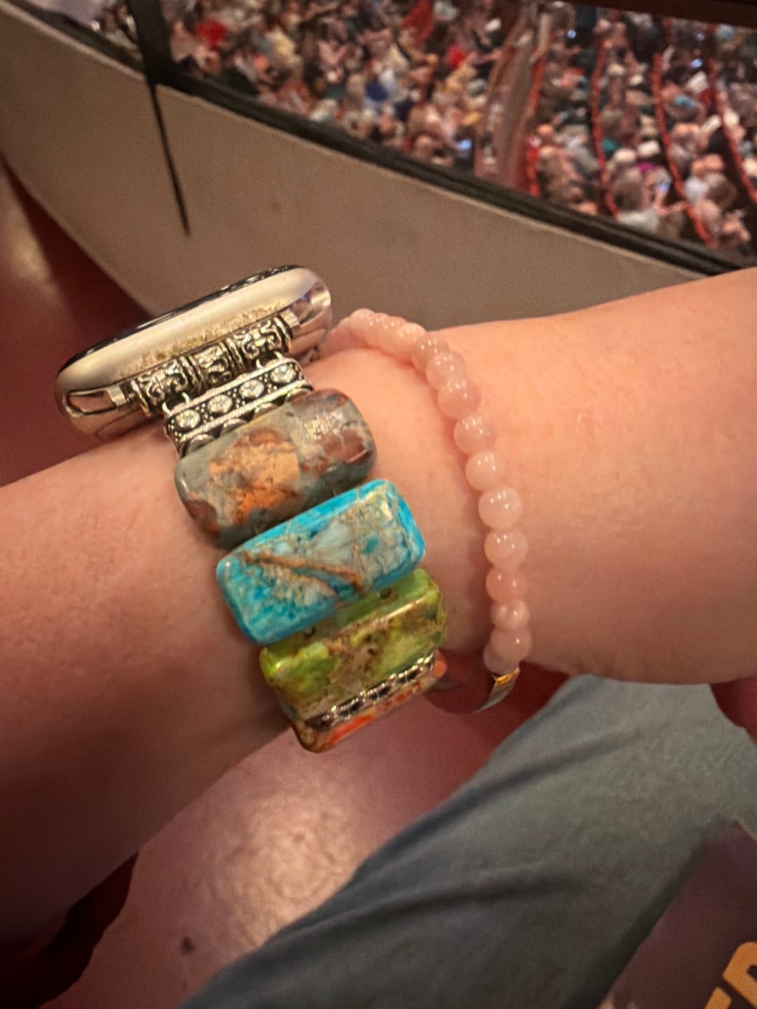 Customer photo review of Chic Chakra Stretch Apple Watch Strap