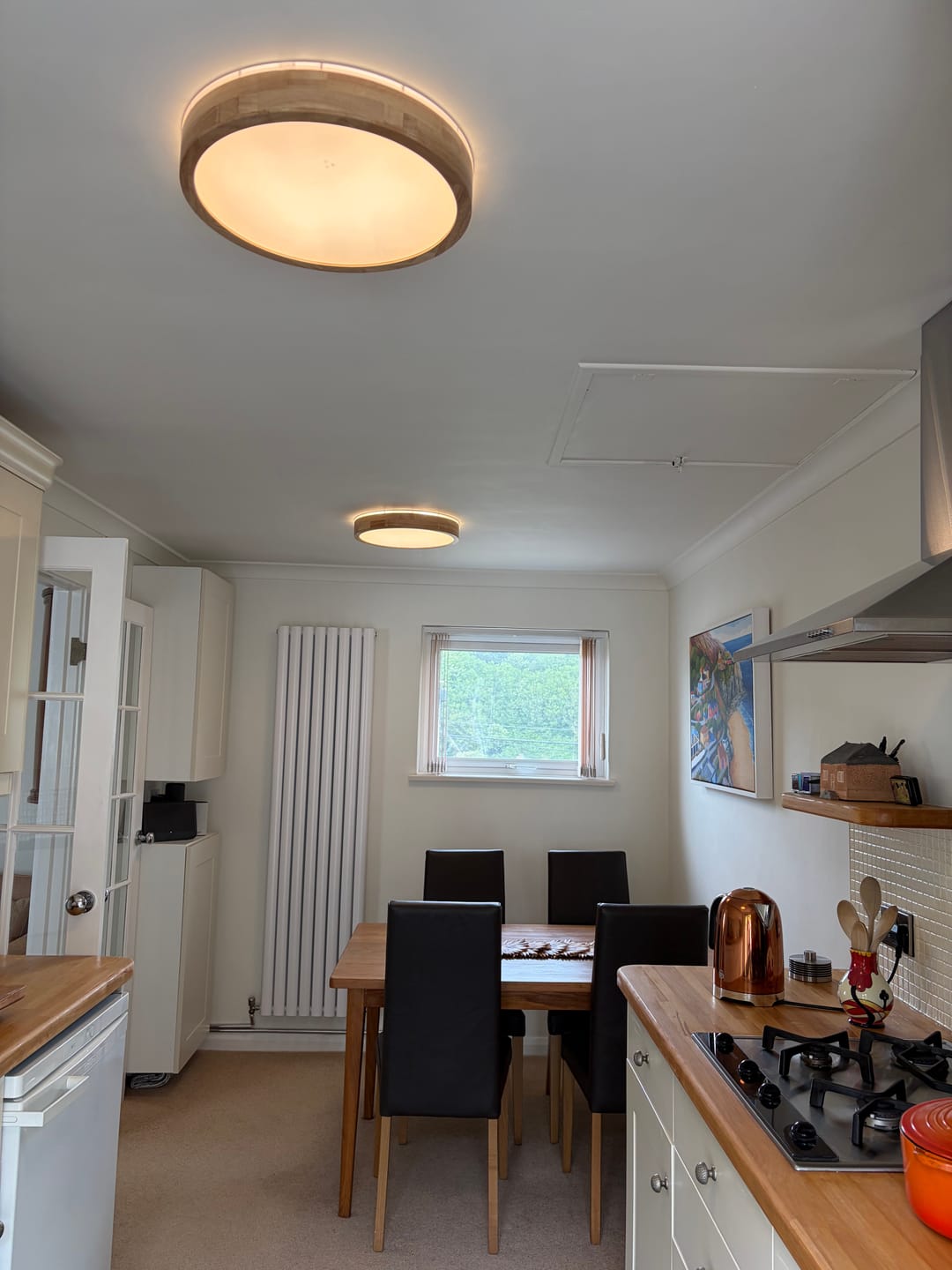 Customer photo review of Scandinavian Dimmable Wood LED Flush Mount Light