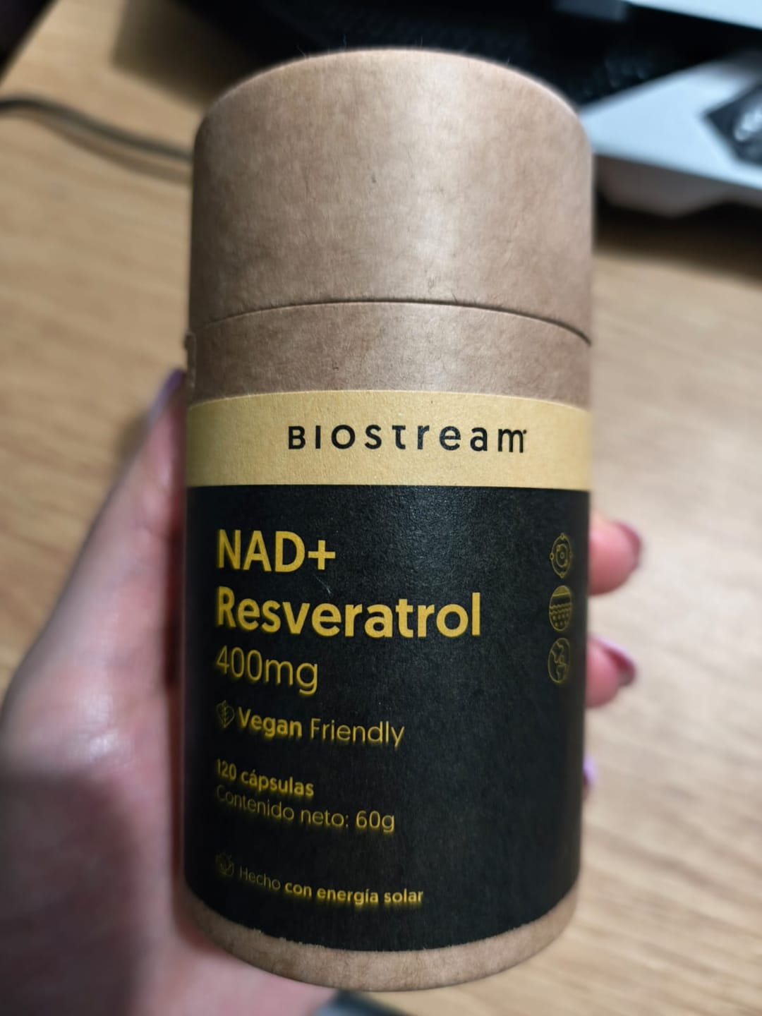 Customer photo review of Nad+ Resveratrol 120 Cápsulas Vegano
