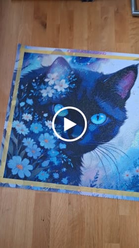Customer video review of 5D Diamond Painting – Schwarze Katze
