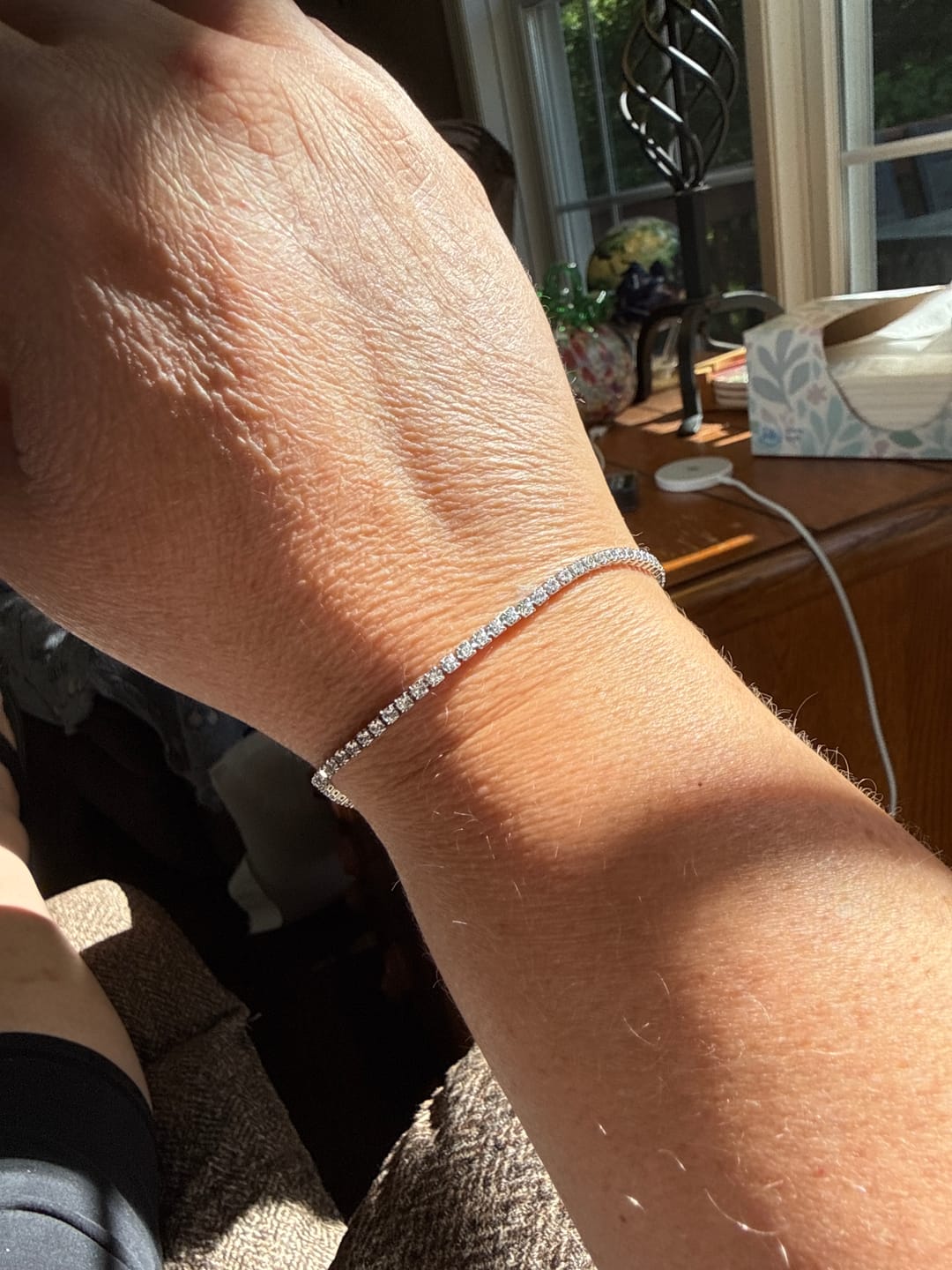 Customer photo review of Minimal Tennis Bracelet