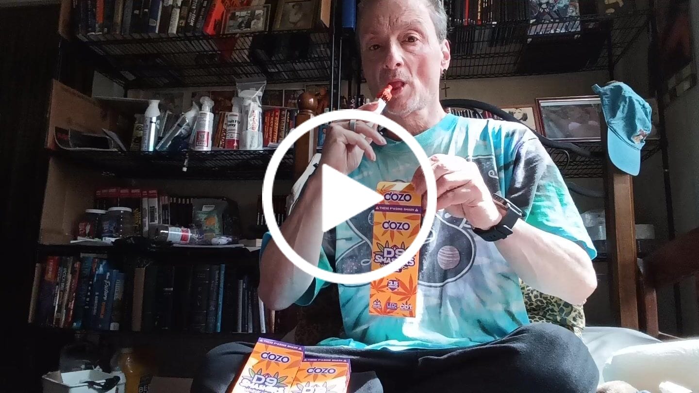 Customer video review of 3.5g Dozo D9 Smashers THC-A Disposable: Jucy Fruit (Indica)
