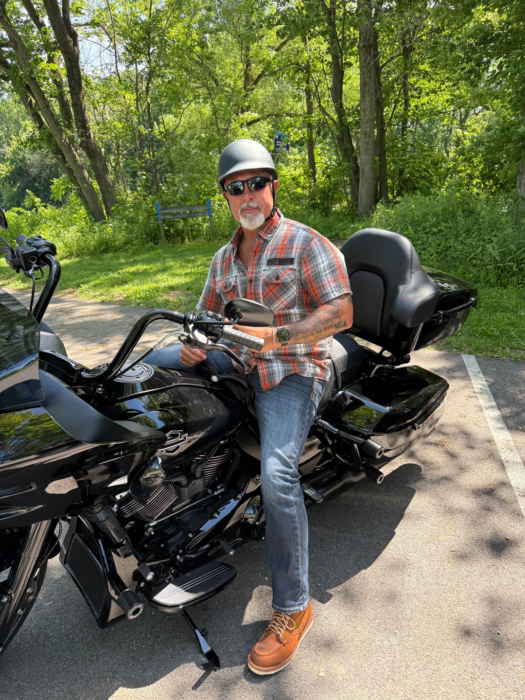 Customer photo review of Low Profile Reversible Polo AS/NZ Helmet - Matte Black