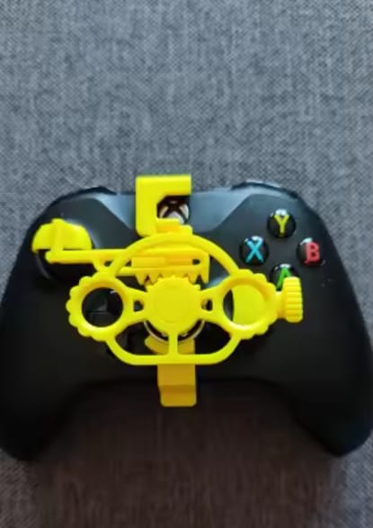 Customer photo review of Mini Steering Wheel for Xbox