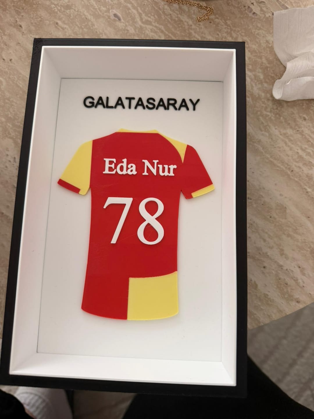 Customer photo review of Kişiye Özel Galatasaray İsimlik