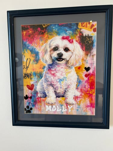 Customer photo review of Personalised Poster With Dog or Cat - Graffiti