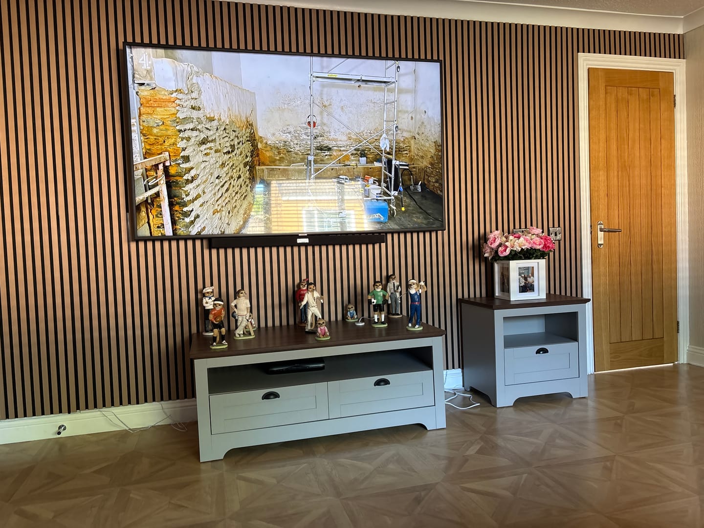 Customer photo review of Premium Acoustic Wall Panels - Natural Oak