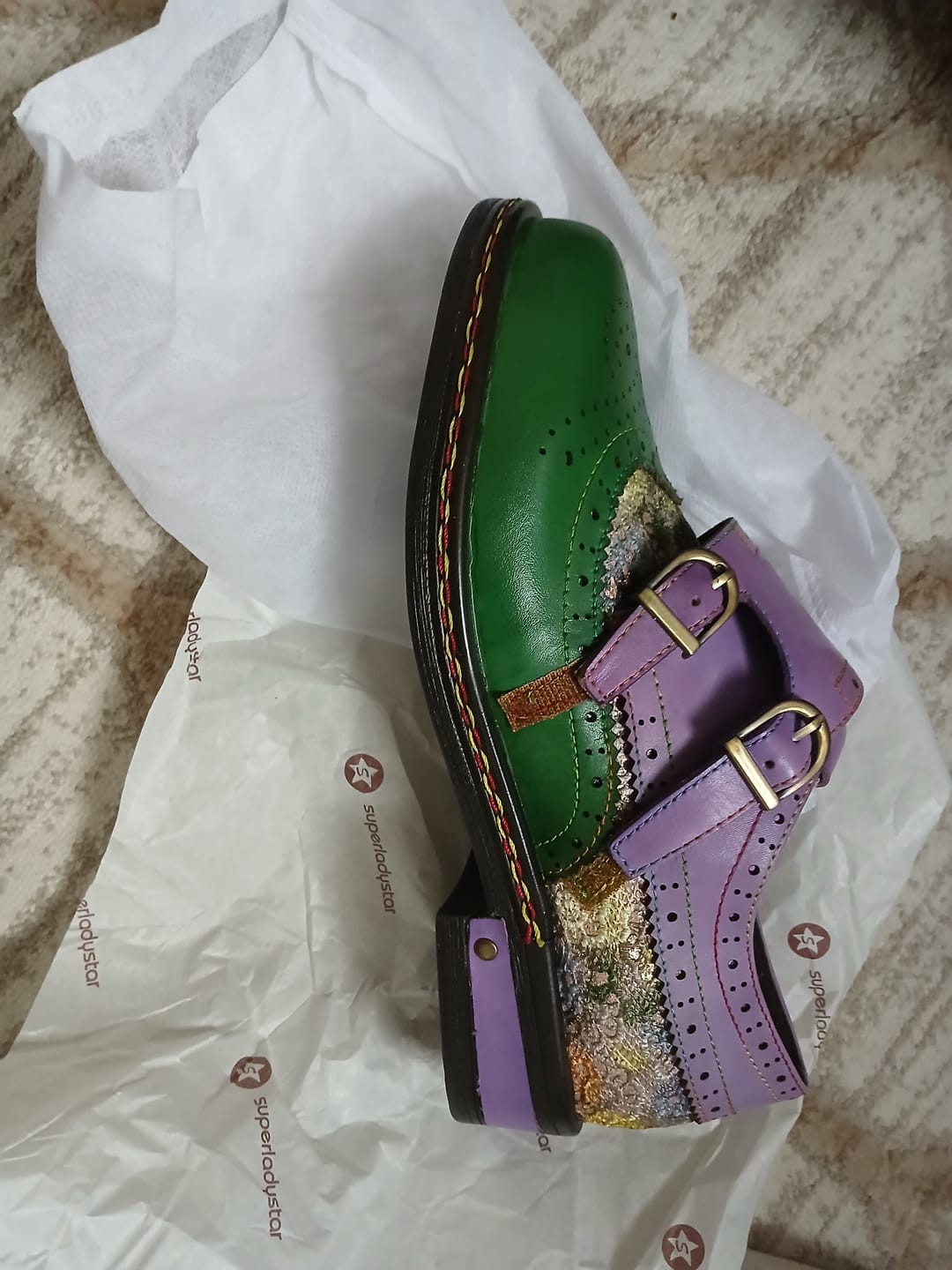 Customer photo review of Colorblock Mary Jane Oxford Flat Shoes