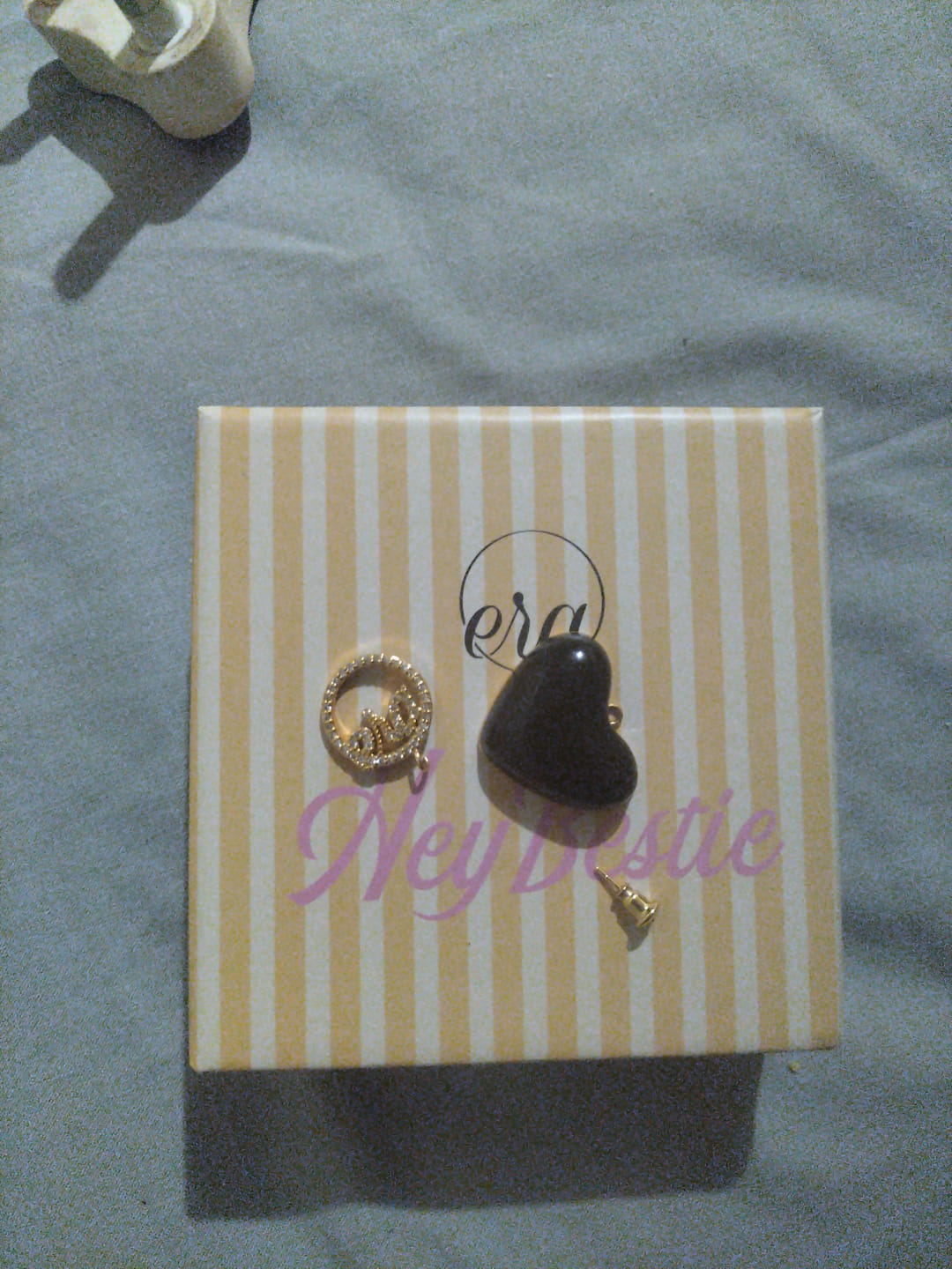 Customer photo review of Black Era Adore Gold Earrings