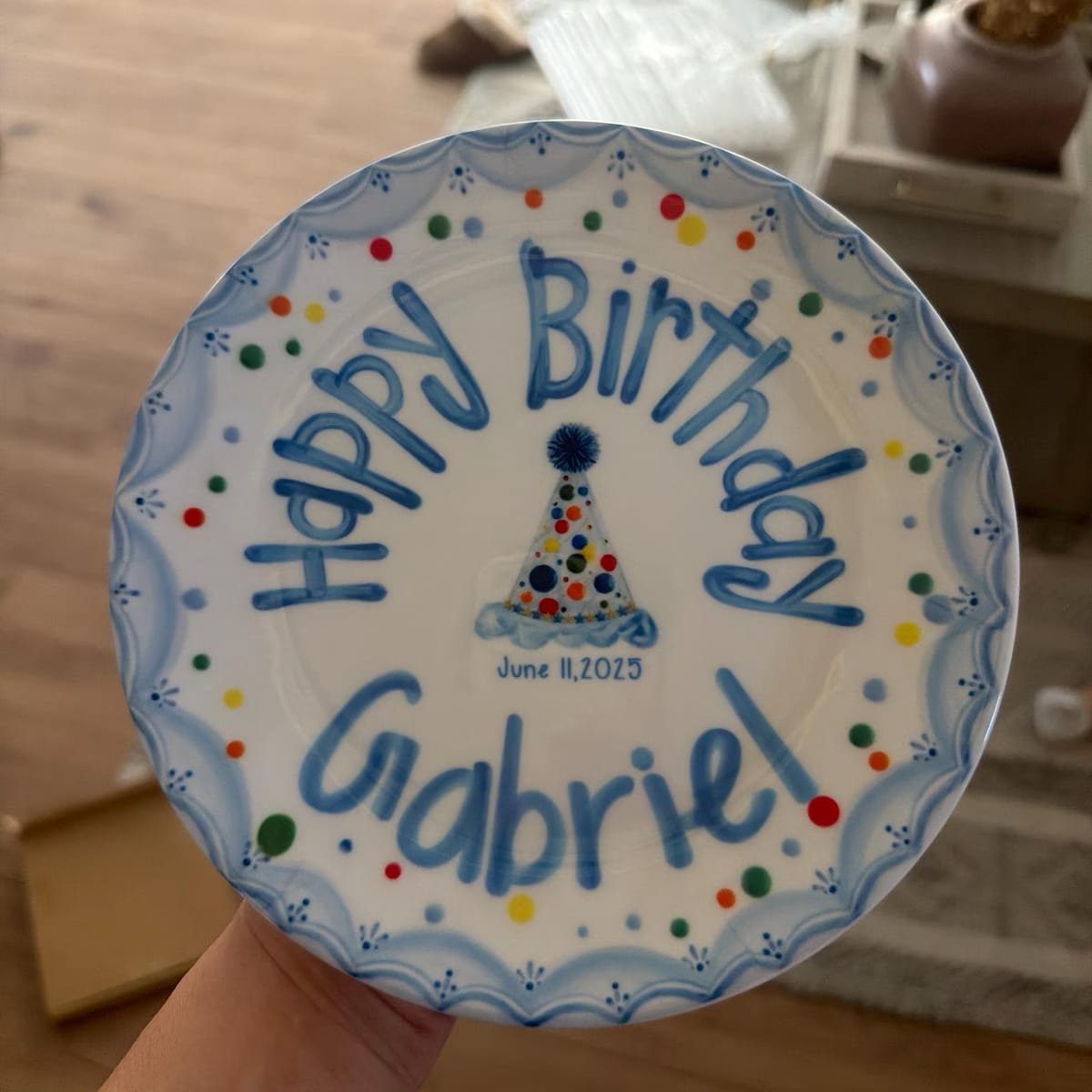 Customer photo review of Personalized Birthday Plate Gift P423X2X0