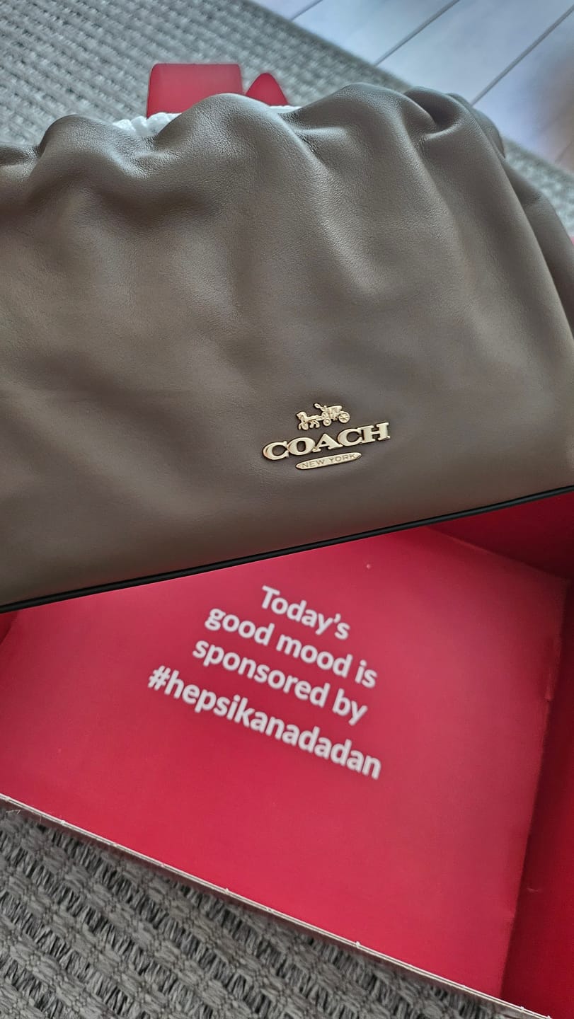 Customer photo review of Coach Women's Faye Shoulder Bag Gold/Dark Stone