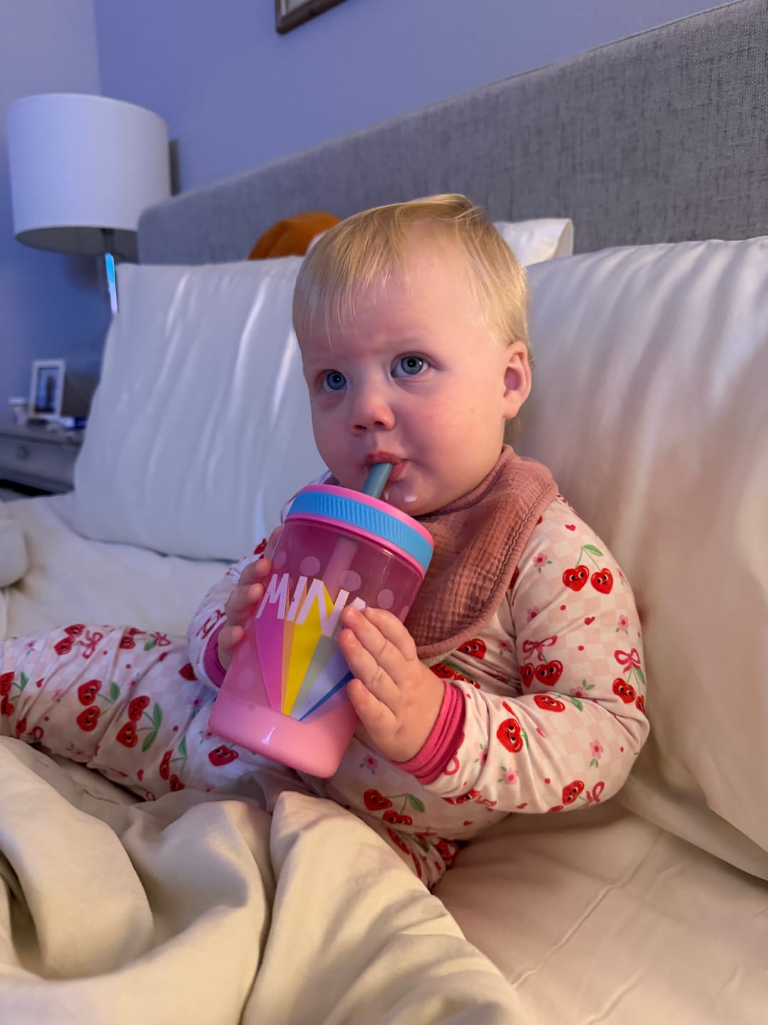 Customer photo review of Cherry Hearts Two-Piece Pajamas