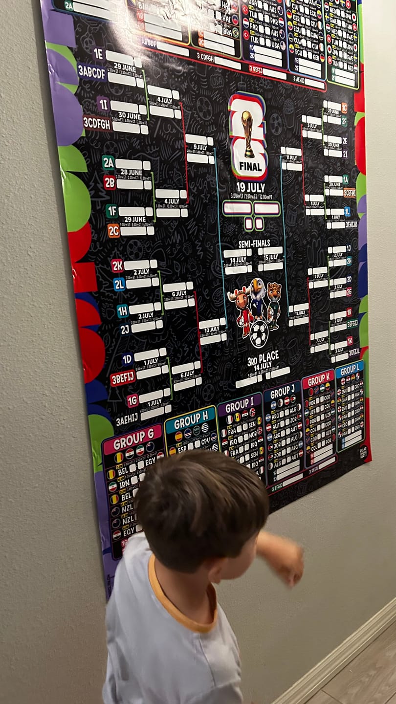 Customer photo review of World Cup 2026 Wall Calendar Poster