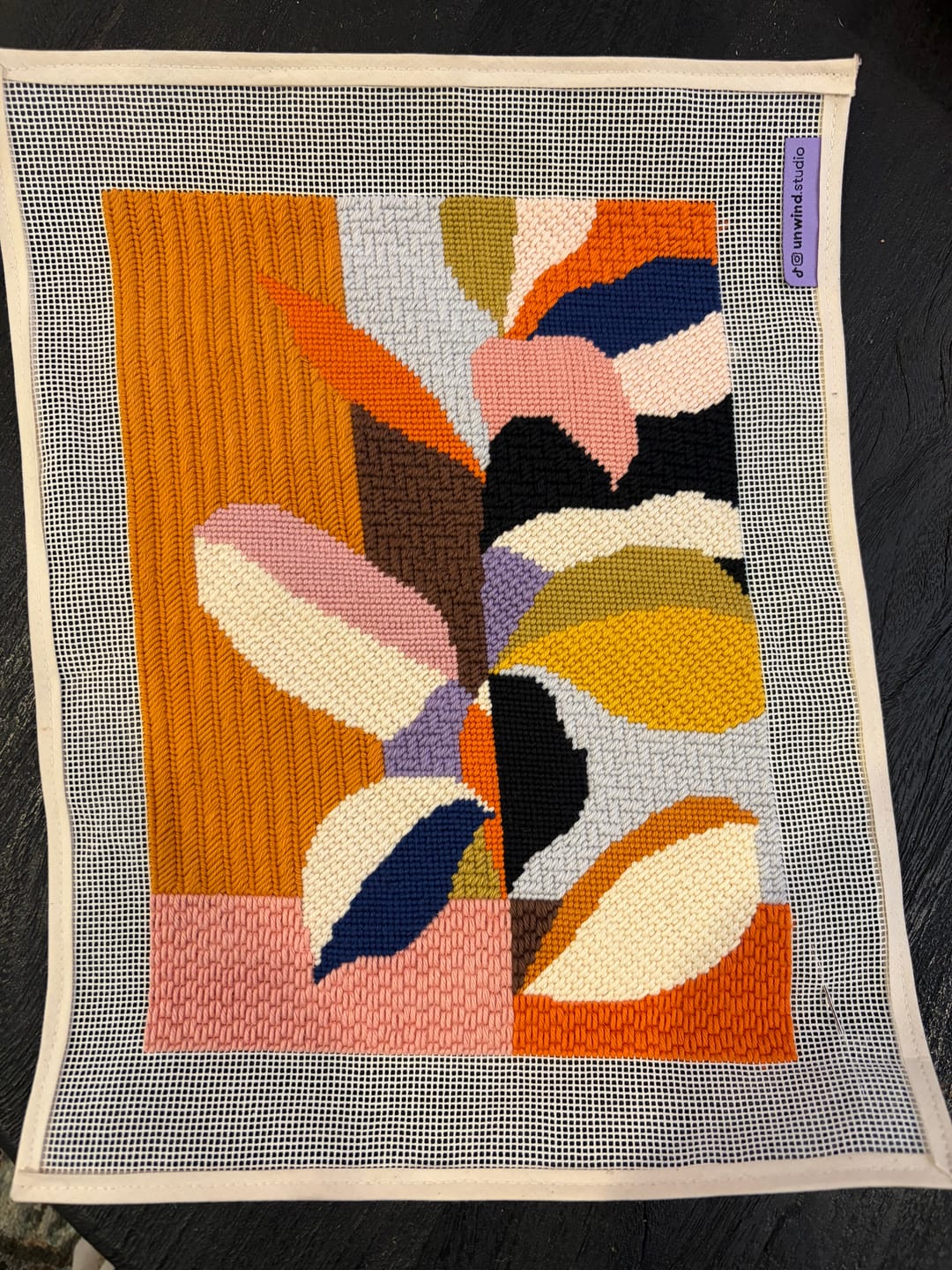 Customer photo review of Color Garden Needlepoint Kit