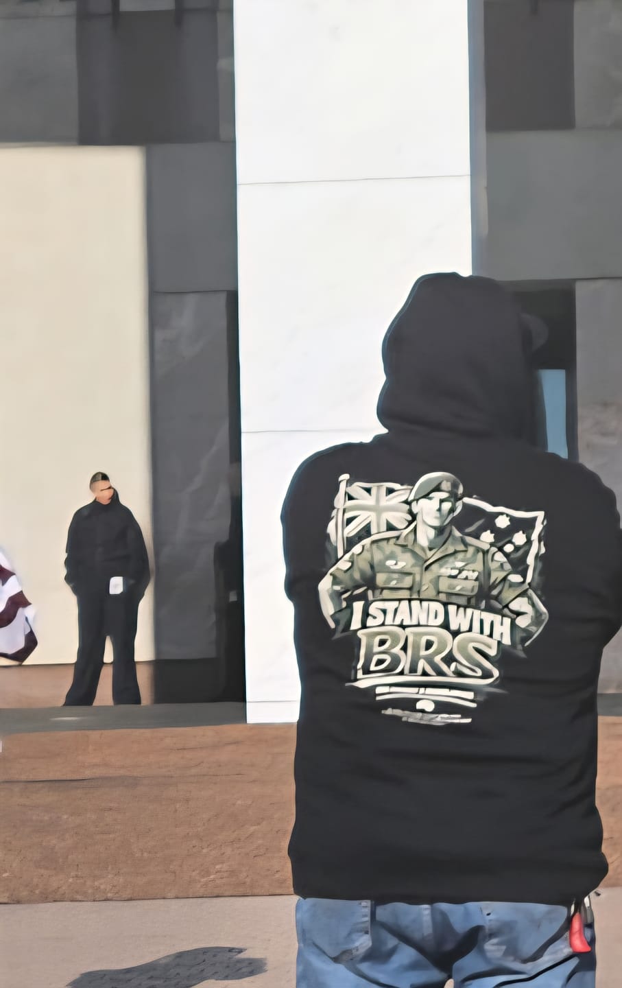 Customer photo review of Big Chocky | Stand With BRS Hoodie