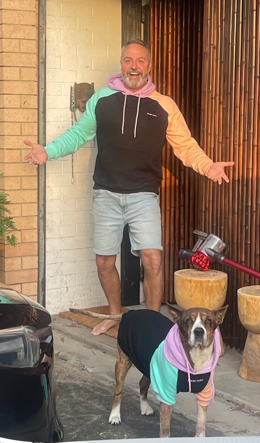 Customer photo review of Cyber Punk Dog Hoodie