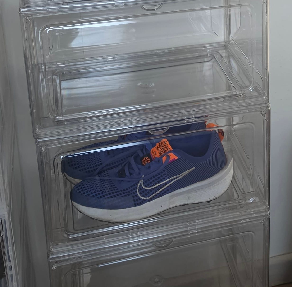 Customer photo review of Caja Para Zapatos Transparente Organizador Lateral Apilable
