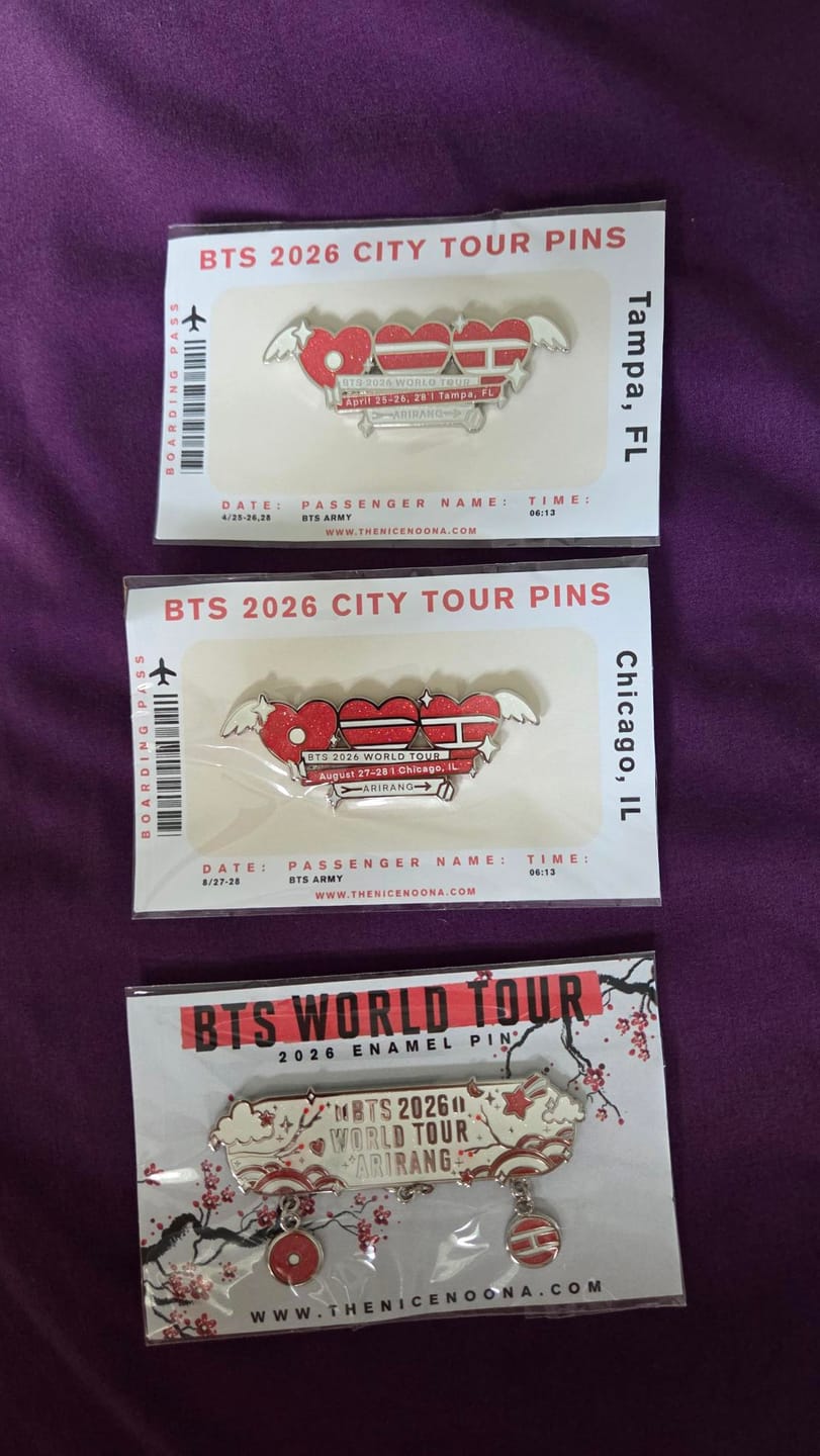 Customer photo review of BTS 2026 Arirang Tour Pin