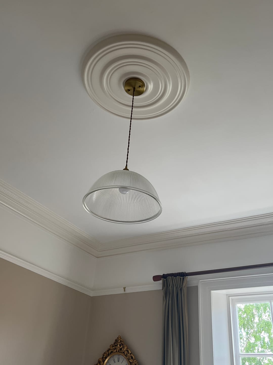 Customer photo review of Modern Farmhouse Glass Dome Pendant Light