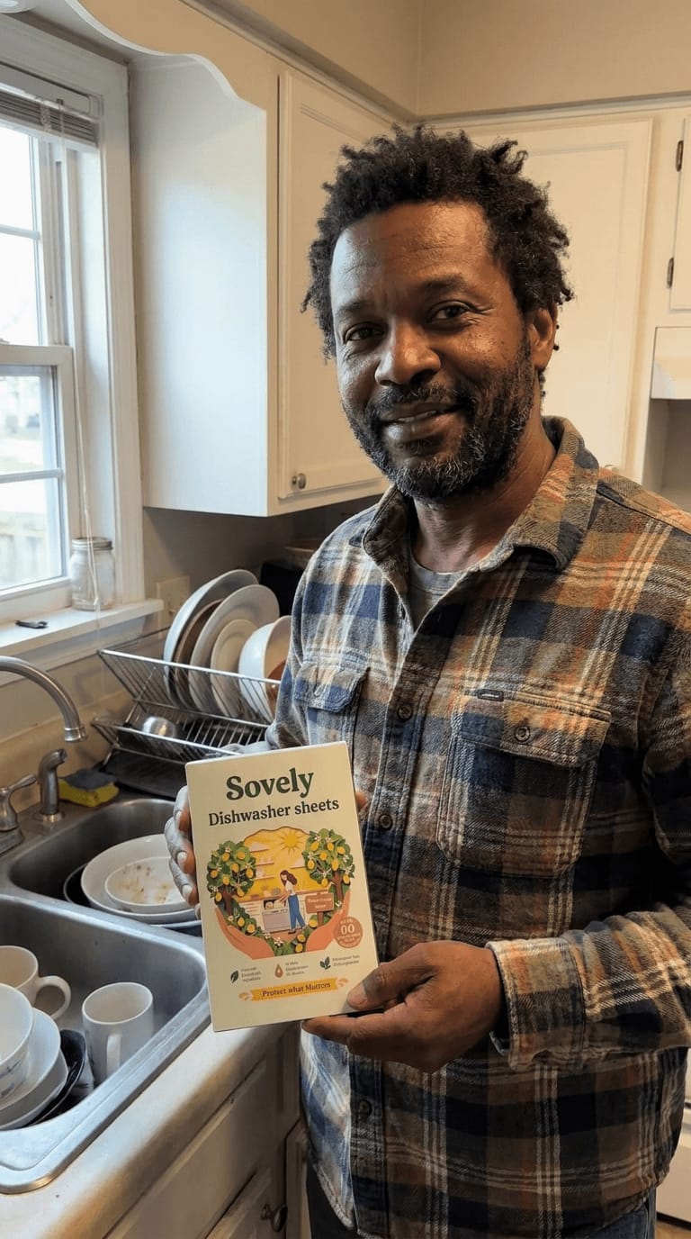 Customer photo review of Eco-Friendly Dishwasher Sheets