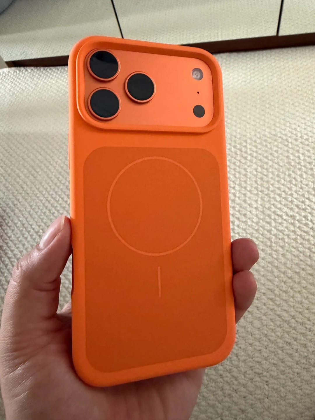 Customer photo review of LuxuryKase Liquid Silicone Case | Dual Tone Colour Matte Finish | MagSafe Compatible | Microfiber Lining Inside | ShockProof & Raised Camera Protection For iPhone