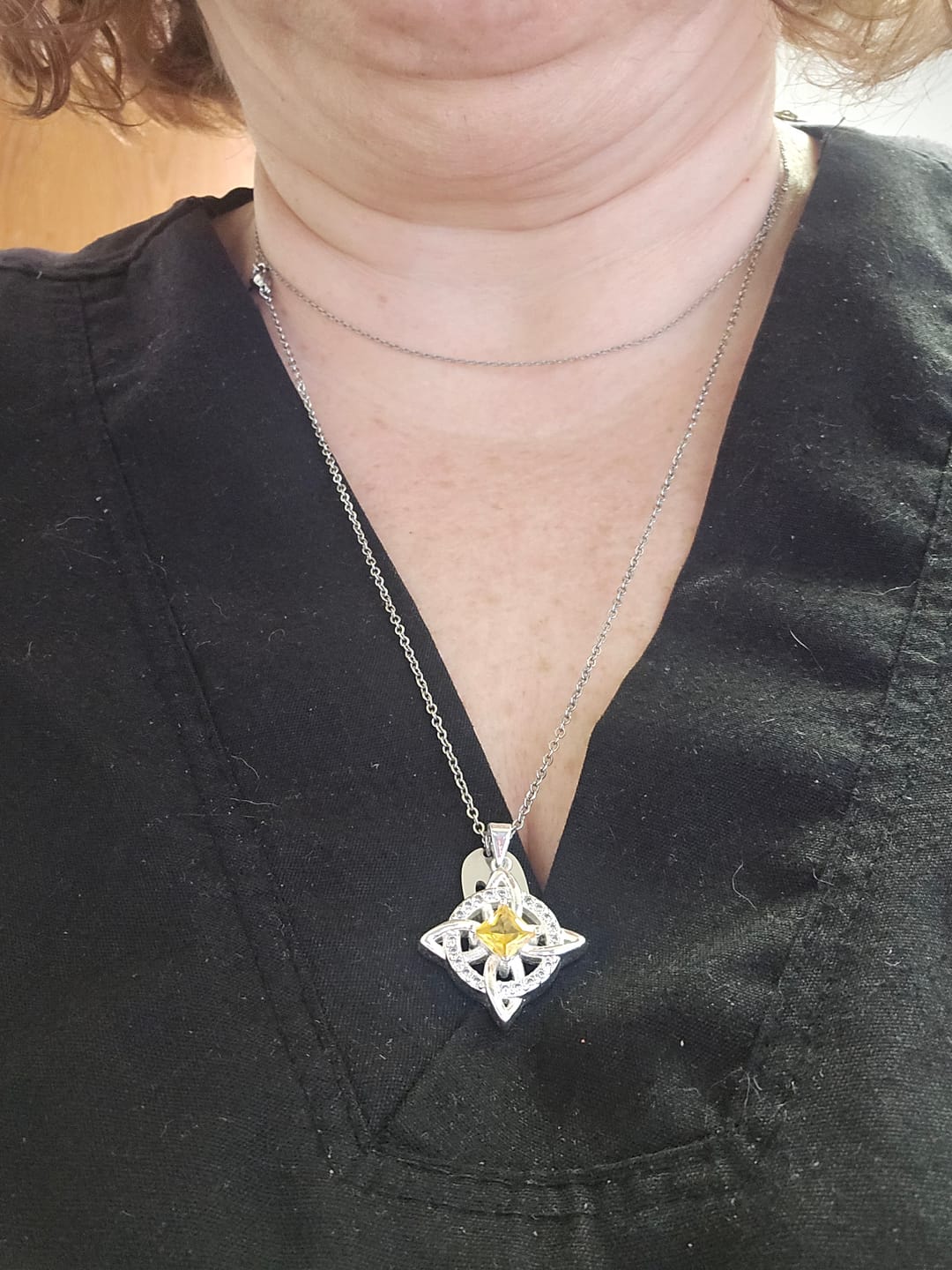 Customer photo review of FREE Today: Birthstone Witches Knot Necklace