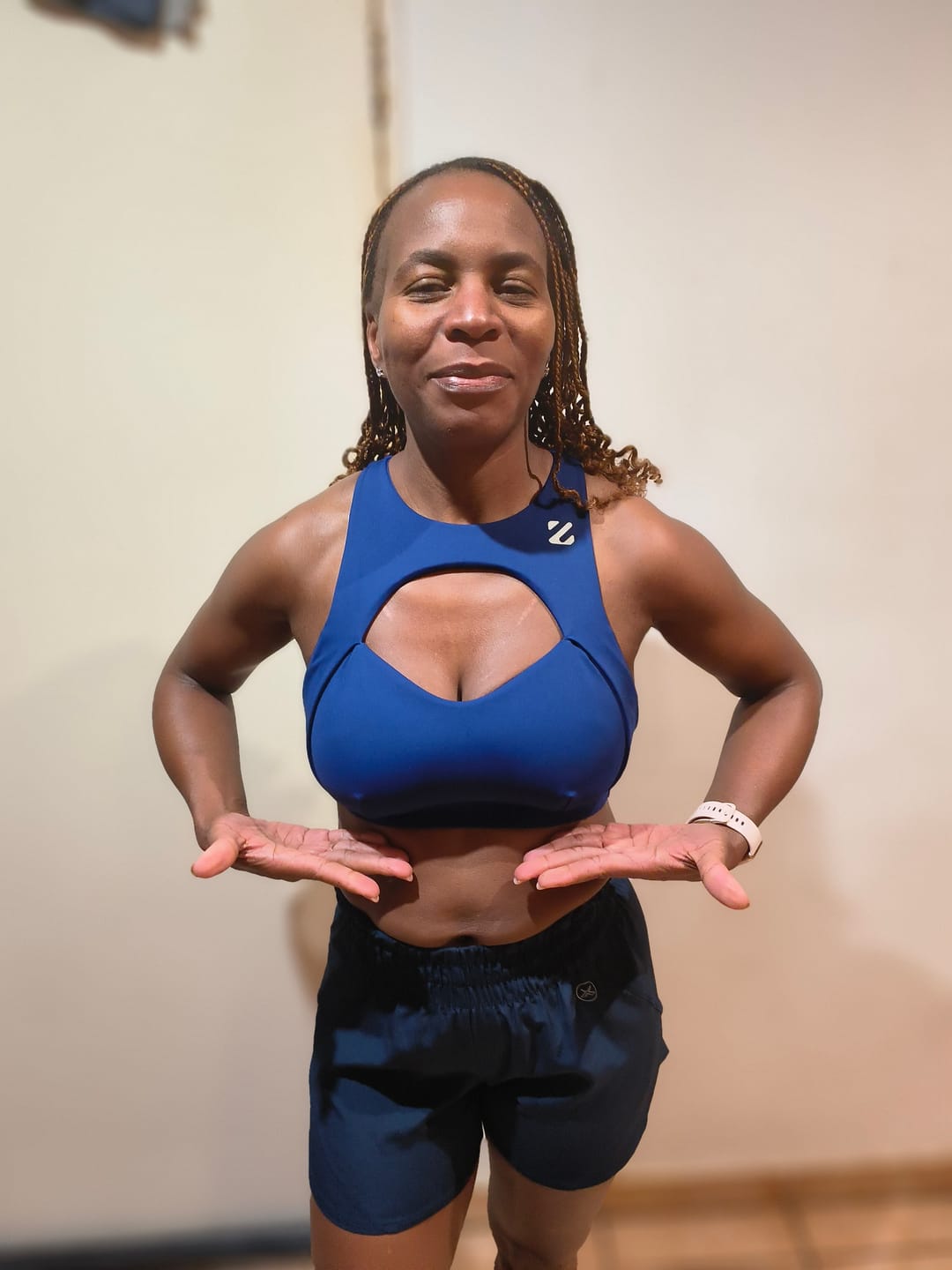 Customer photo review of High-Support Racerback Sports Bra for Women