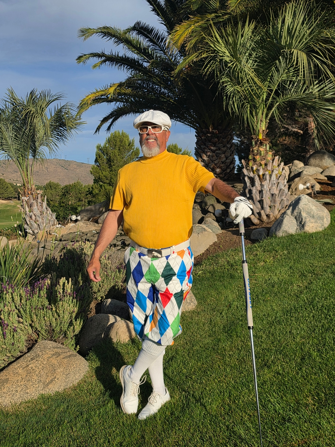 Argyle Colorful-Men's Golf Knickers Pants golf outfit inspiration from Golf Gentry