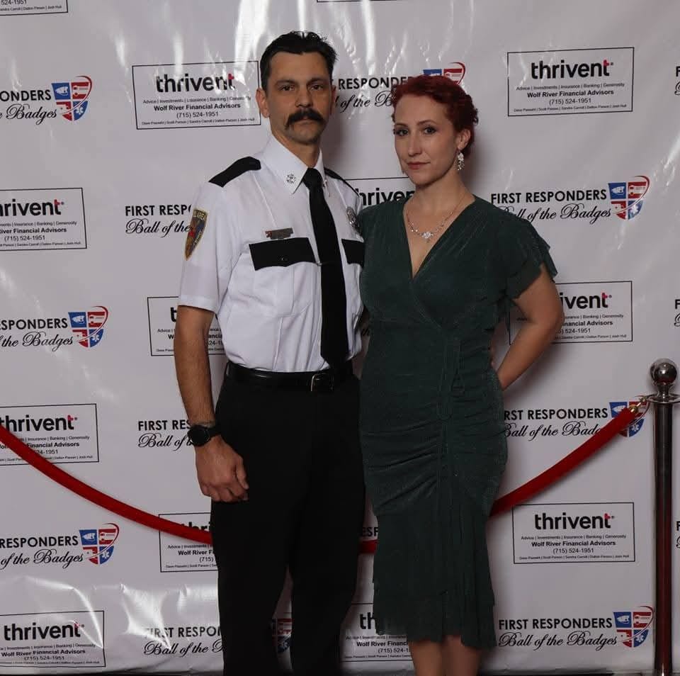 Customer photo review of 1930s Ruffle Lace-up Fishtail Dress
